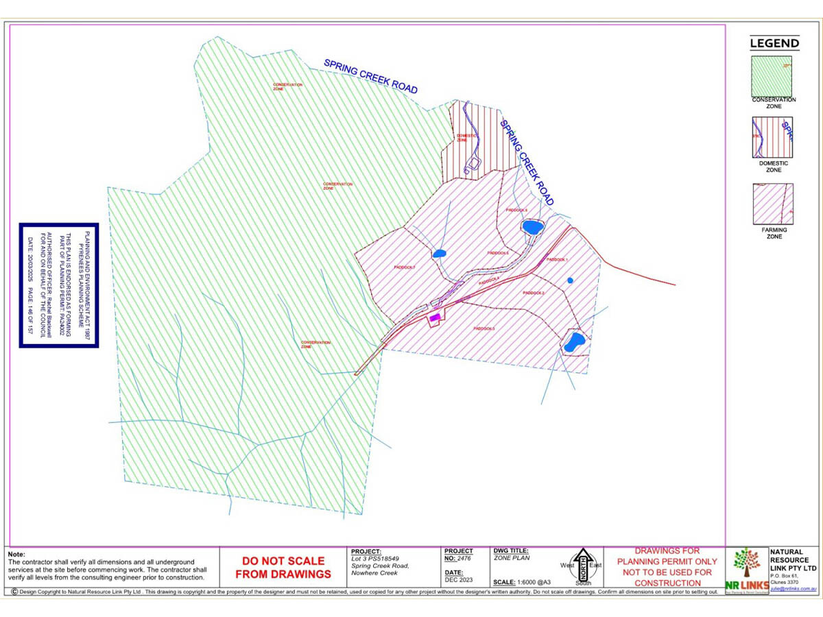 Integrated land management plan  Spring Creek Road Nowhere Creek